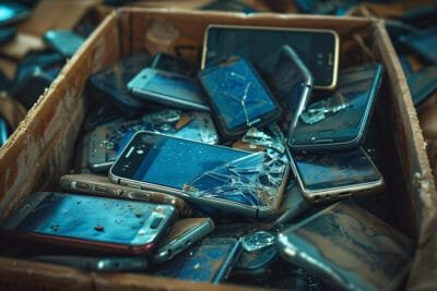 Desechos electrónicos de celulares