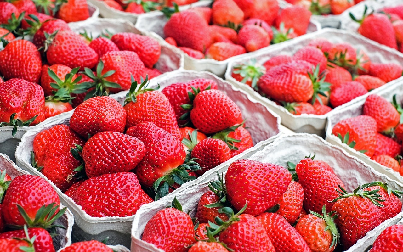 Investigadores desarrollan nuevo material biodegradable para envases alimentarios Imágen de fresas en envases reciclables