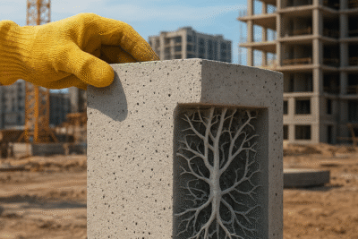 Construcción con cemento biologico